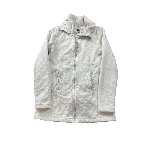 The North Face Caroluna Quilted Long Jacket. Cream/Oatmeal Size Small | D1 - Picture 1 of 9